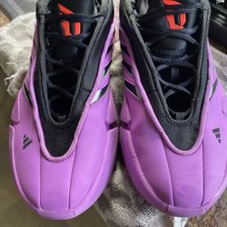 Adidas Dame Basketball Shoe Men's Purple Used Size 12