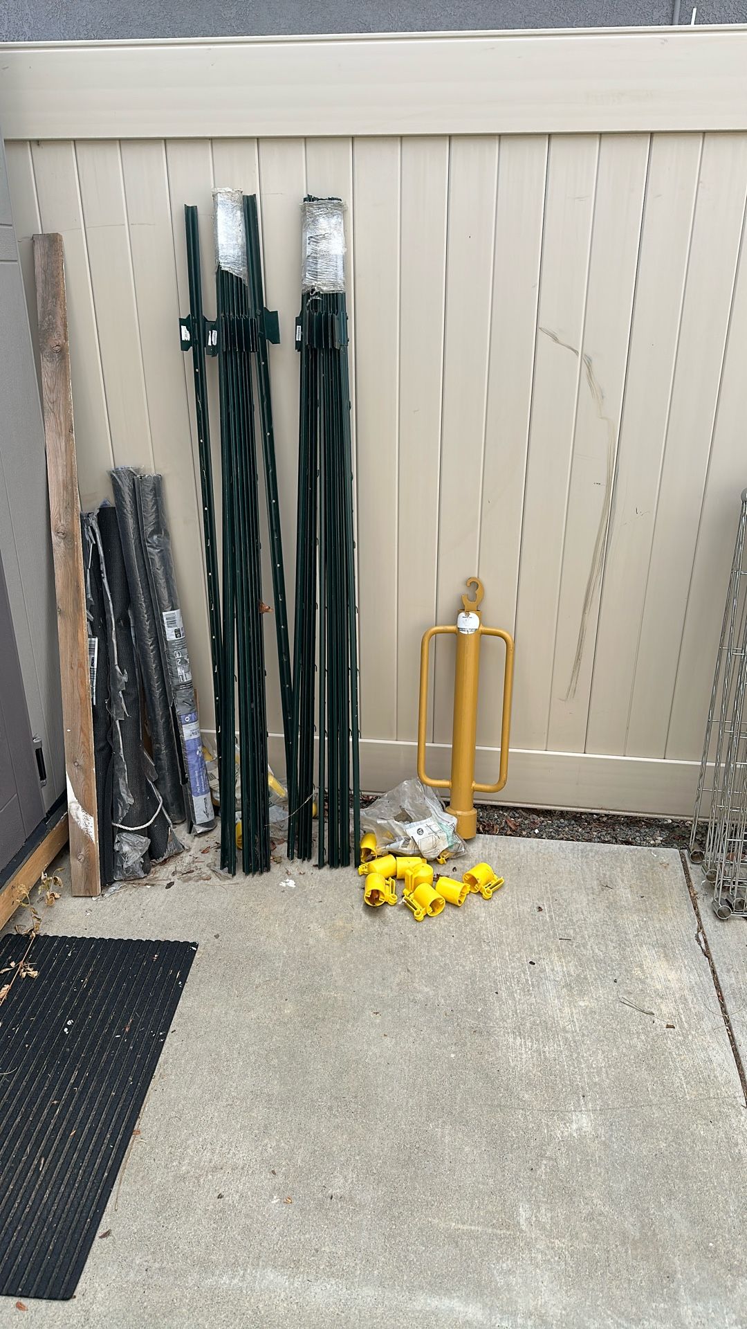 20 Fence Posts And Yellow Caps And post Blunder