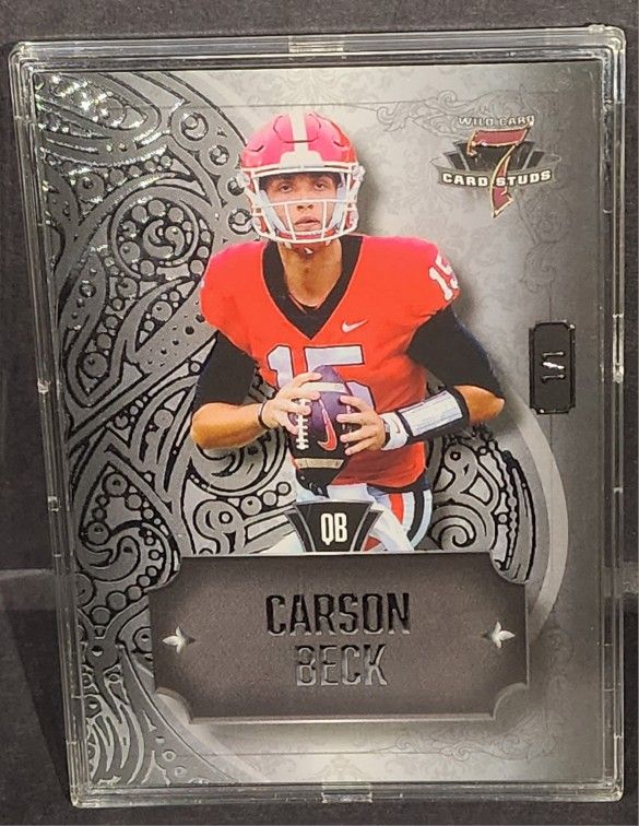 CARSON BECK WILD CARD 7CARD STUD 1/1 #7CCL-12 GEORGIA BULLDOGS
