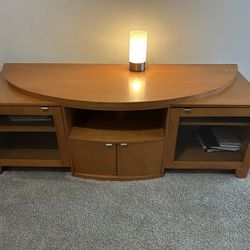Standing Wooden Entertainment Center 
