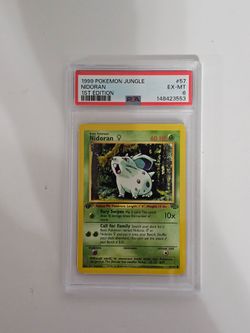 1999 Jungle NIDORAN 1ST Addition Pokémon card PSA  6 #57