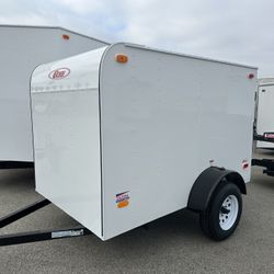 Carson Trailer 5 X 8 White Enclosed 