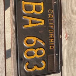 California License Plate