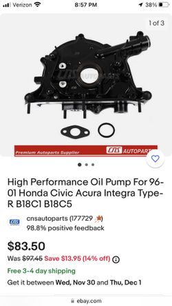 Type R Performance Oil Pump B Series