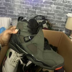 Jordan 8 Take Flight - Olive Green 6Y