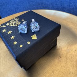 2ct Each Side Moissanite Diamond Sterling Silver Earring