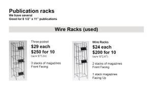Publication racks (magazine Racks) - Make Offer
