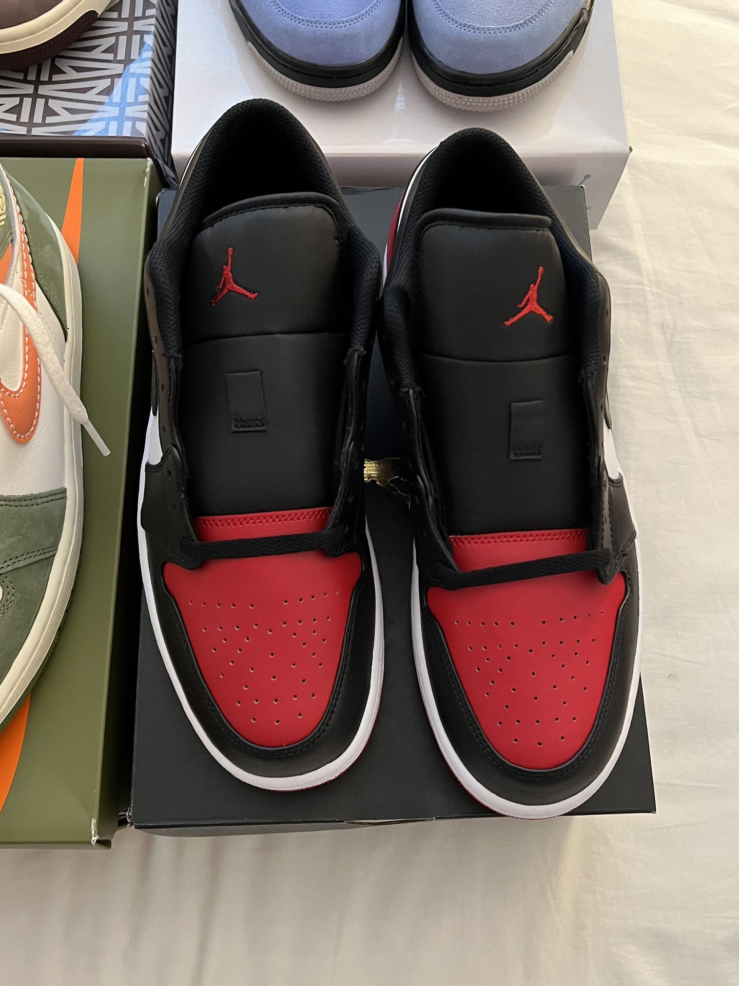 Air Jordan 1 Low - Bred Toe 2.0, DS, size 12 