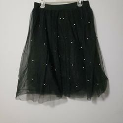 Women's XL Black Pearl Shear Skirt