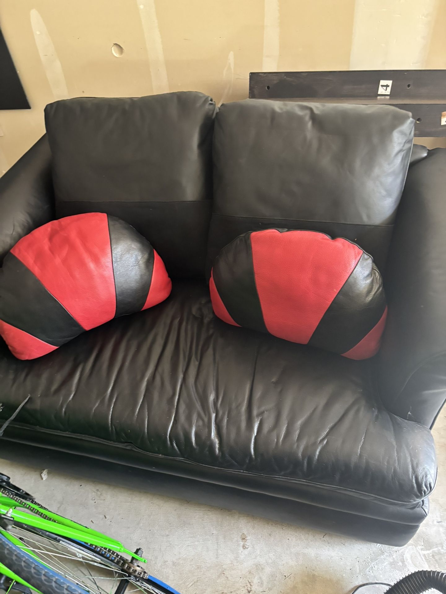 Leather Love Seat Sofa