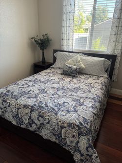 Dark Wood Queen Storage Bed Frame