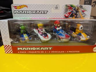 Hot Wheels Mario Kart 4-Pack Vehicle Set