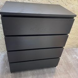Black-Brown Four Drawer Dresser - Local Delivery Available for a Fee - See My Items 😎