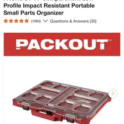 Milwaukee PACKOUT 11-Compartment Low-Profile Impact Resistant Portable Small Parts Organizer
