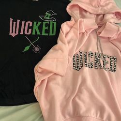 WICKED merch hoodie and t shirt