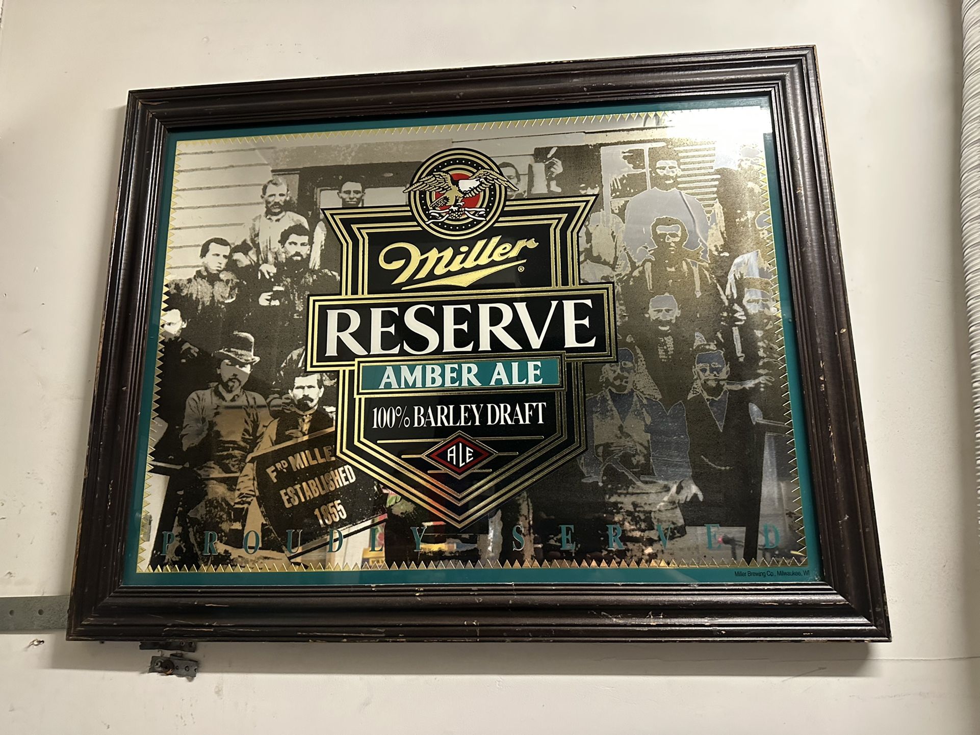 1994 Miller Reserve Amber Ale Mirror Civil War Background