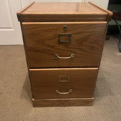 Oak File Cabinet 