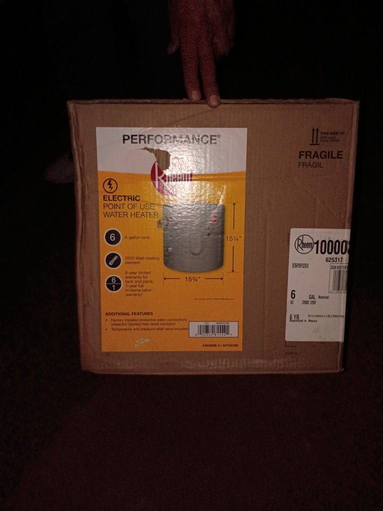 Proformence Water Heater 6 Gallons 