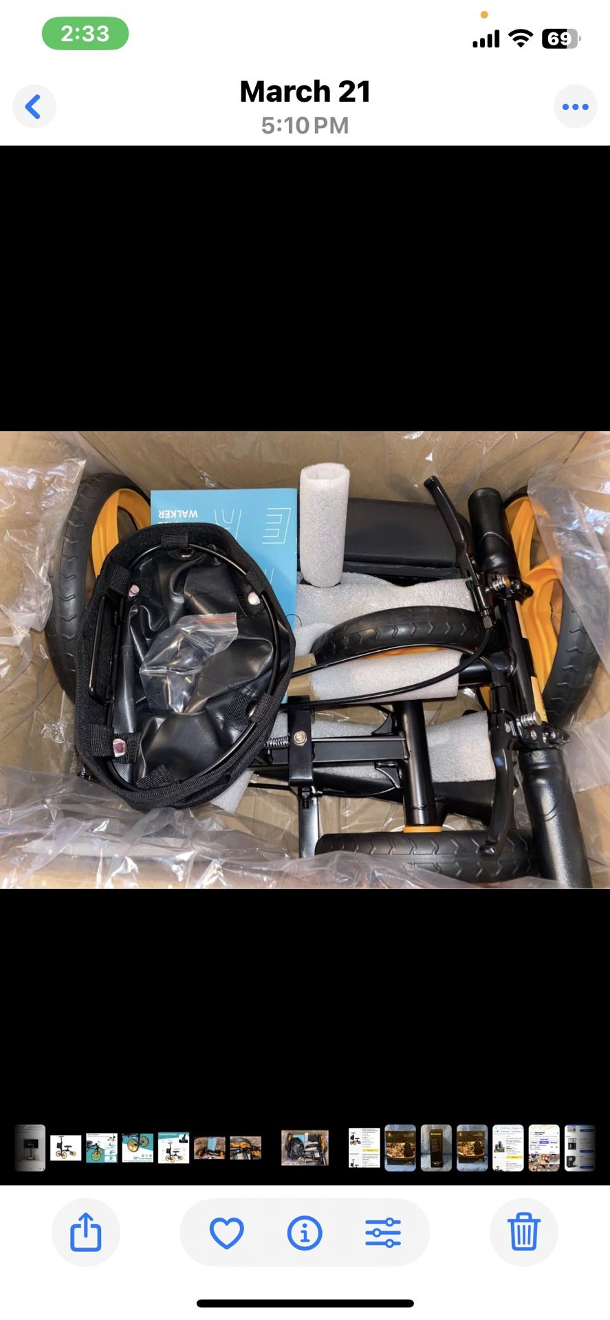 Elenker Knee Scooter – Foldable & Steerable – Brand New