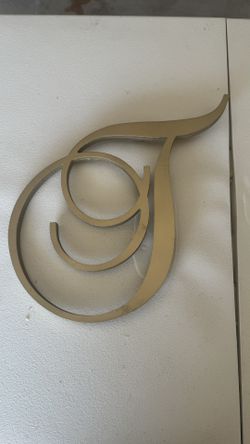 Gold Intial Sign 