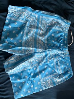 Blue swim trunks