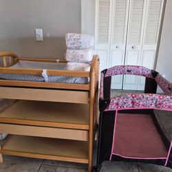 Changing table and play pen