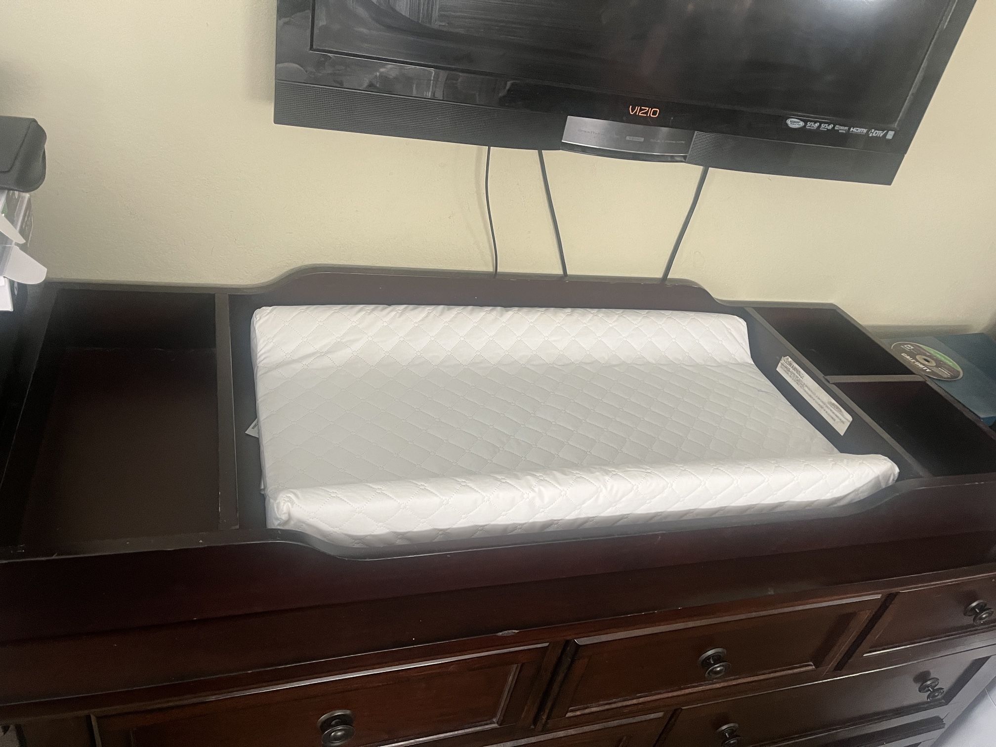 Removable changing tray for dresser -changing pad Included