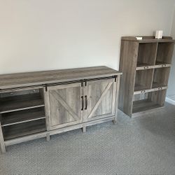 Modern Farmhouse TV Console and Storage Bin Stand