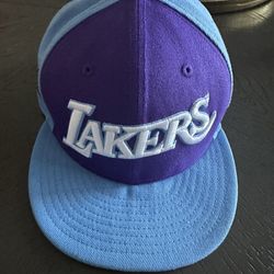 Lakers Purple Blue Hat Size 7 1/2