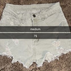 light green medium shorts