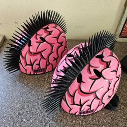 2 Matching Krash! Brainiak Bike Helmet In Pink.