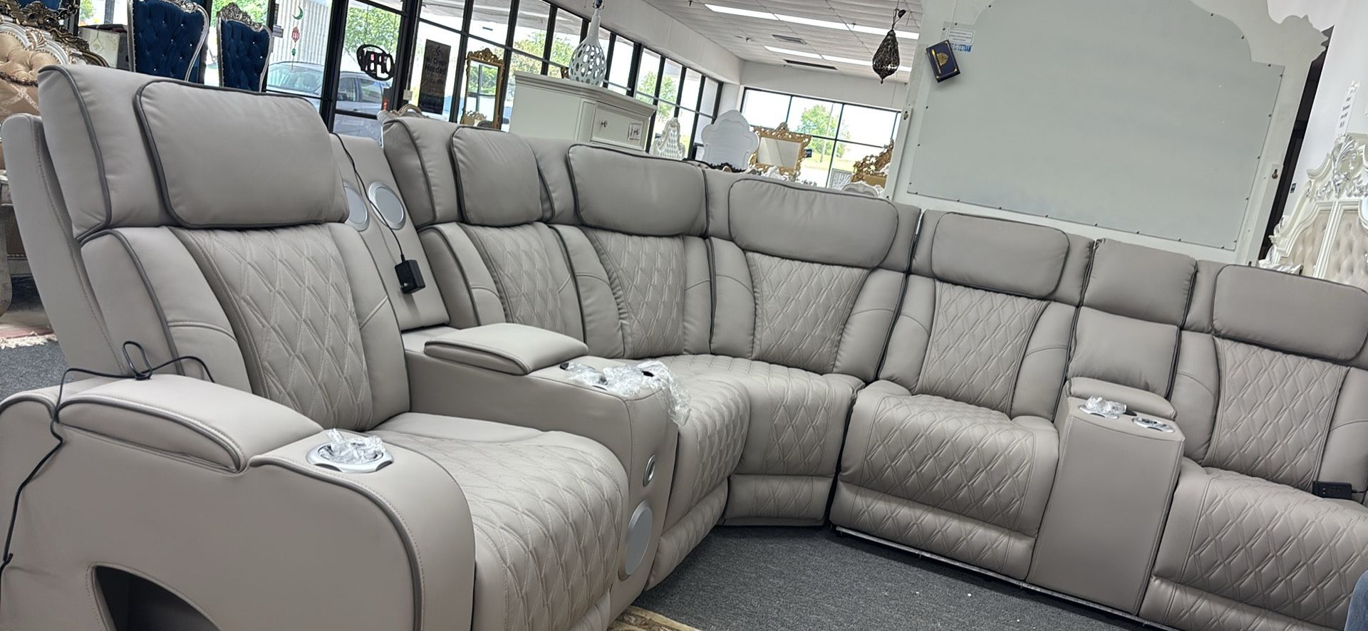 Electric Recliner Sofa Set Sectional