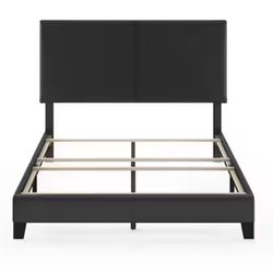 Upholstered Bed Frame Full Size Black