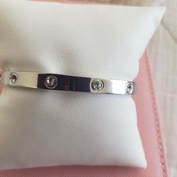 Titanium Steel Bracelet With Diamonds
