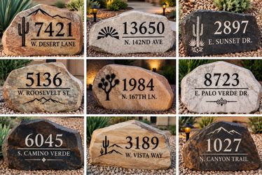 Engraved Address Stone for Home