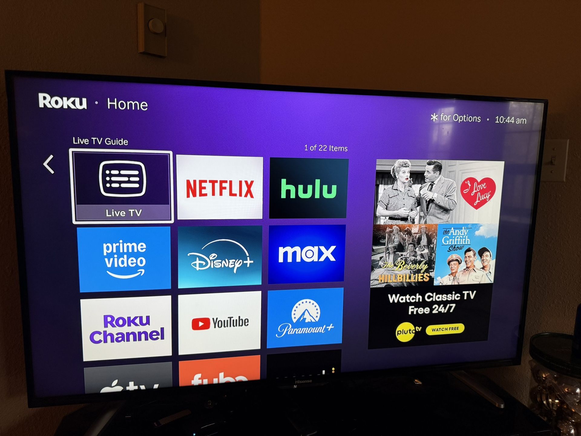 50” Hisense Tv With Roku