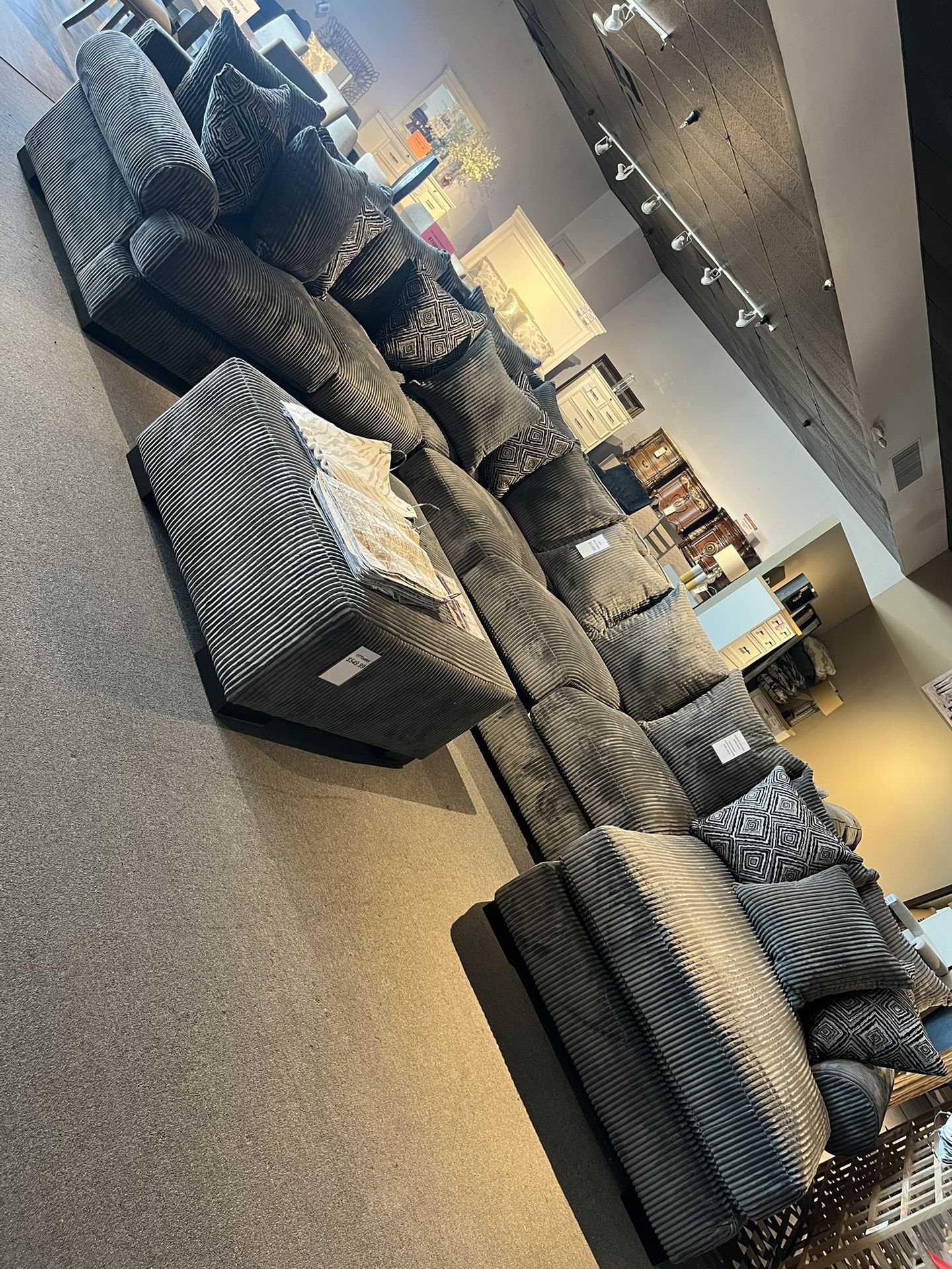 Grey 4PC Chaise Sectional Couch