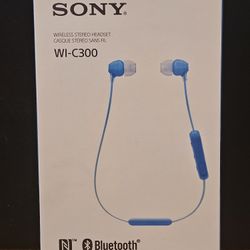 Sony Bluetooth Wireless Stereo Headset WI-C300 - Blue