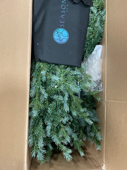 Seasonal 9-ft. Pre-Lit Bluffton Pine Artificial Christmas Tree - Multi-Color LED Lights, Green
