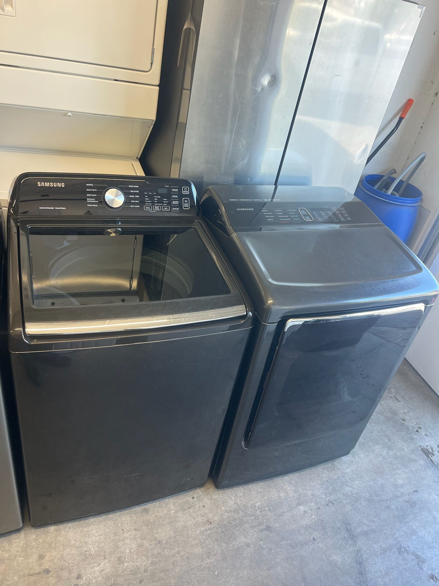 Used Black Samsung Washer and Gas Dryer (working) Heavy Duty ( Free Installation)