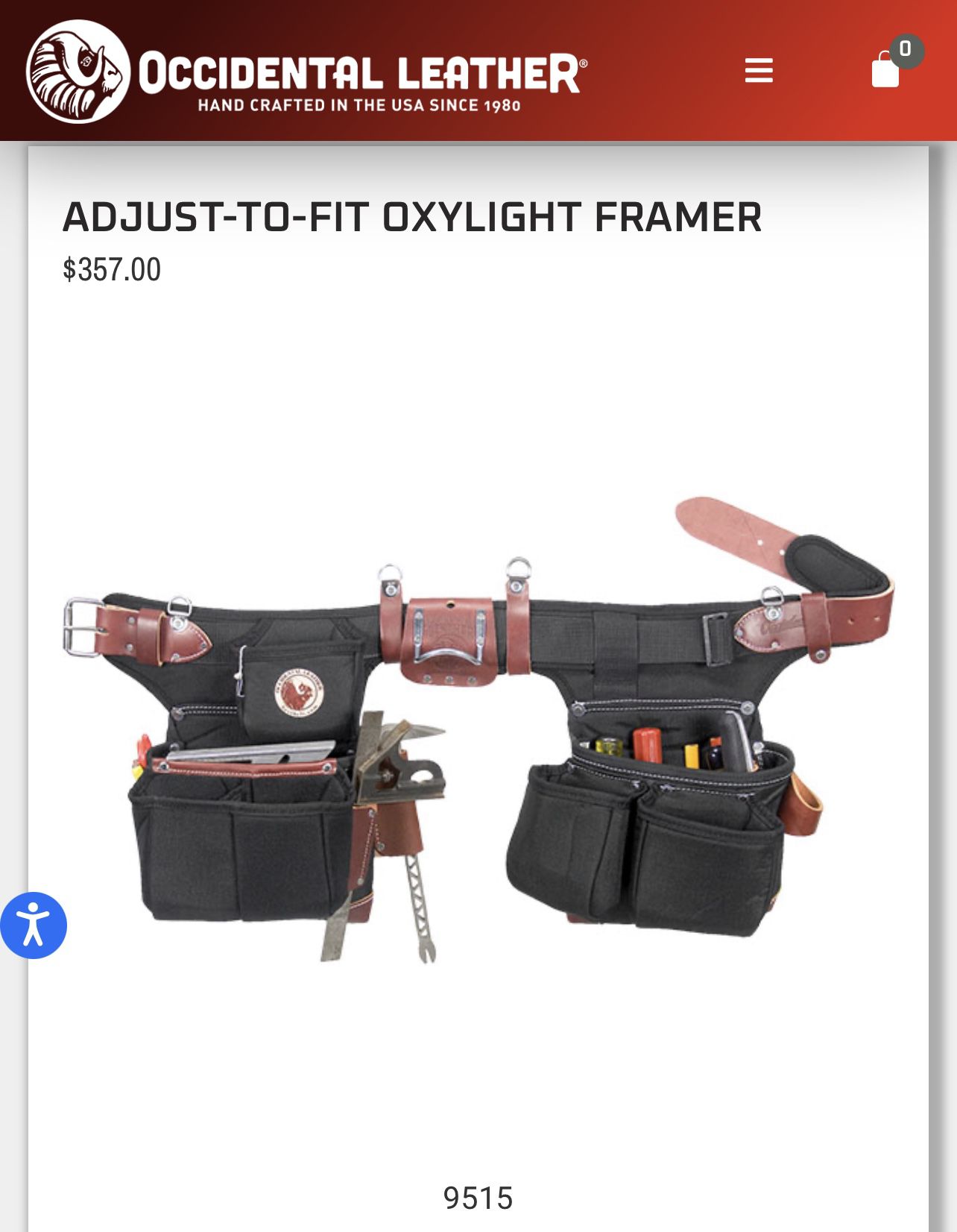 Occidental Adjust-to-Fit 9515 Tool Belt And Suspenders for Sale in  Holliston, MA OfferUp