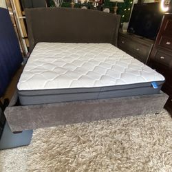 King Bed frame And Mattress 