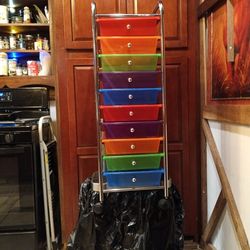 Ten Drew Rainbow Cart  on locking Casters Metal Fram