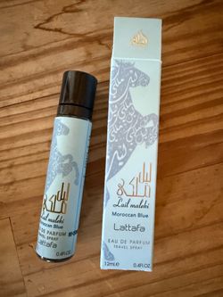 New Lattafa Lail Maleki Moroccan Blue EDP Travel Spray