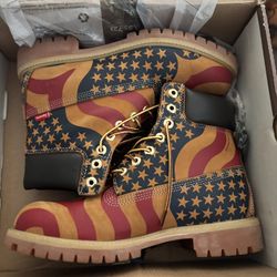 Timberland x Supreme Stars & Stripes Edition (Red, Navy, Gold Accents)