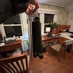 Martial arts training nunchaku.