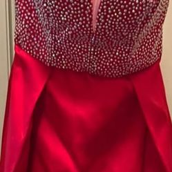 Red evening dress Size 9-10 