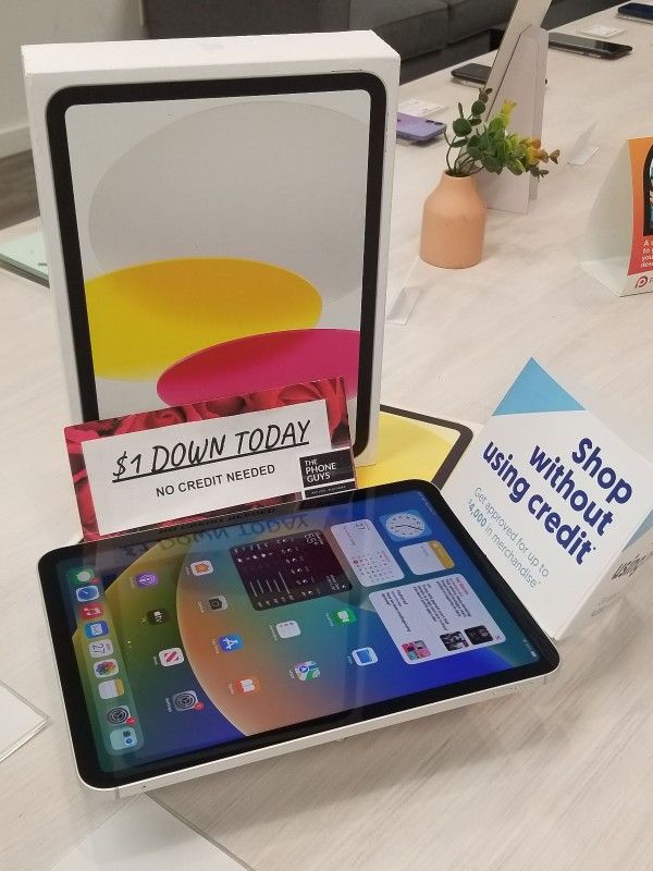 Apple IPad 10th Gen Brand New - $1 DOWN TODAY, NO CREDIT NEEDED
