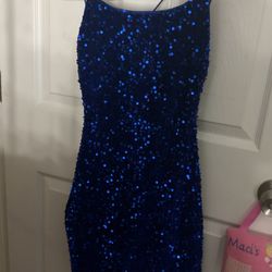 blue sparkle dress
