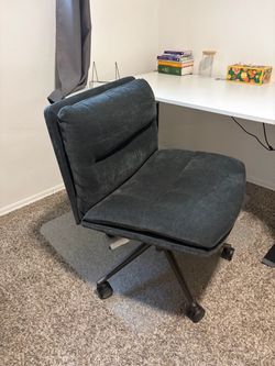 FOR SALE: Armless Office Chair with Wheels